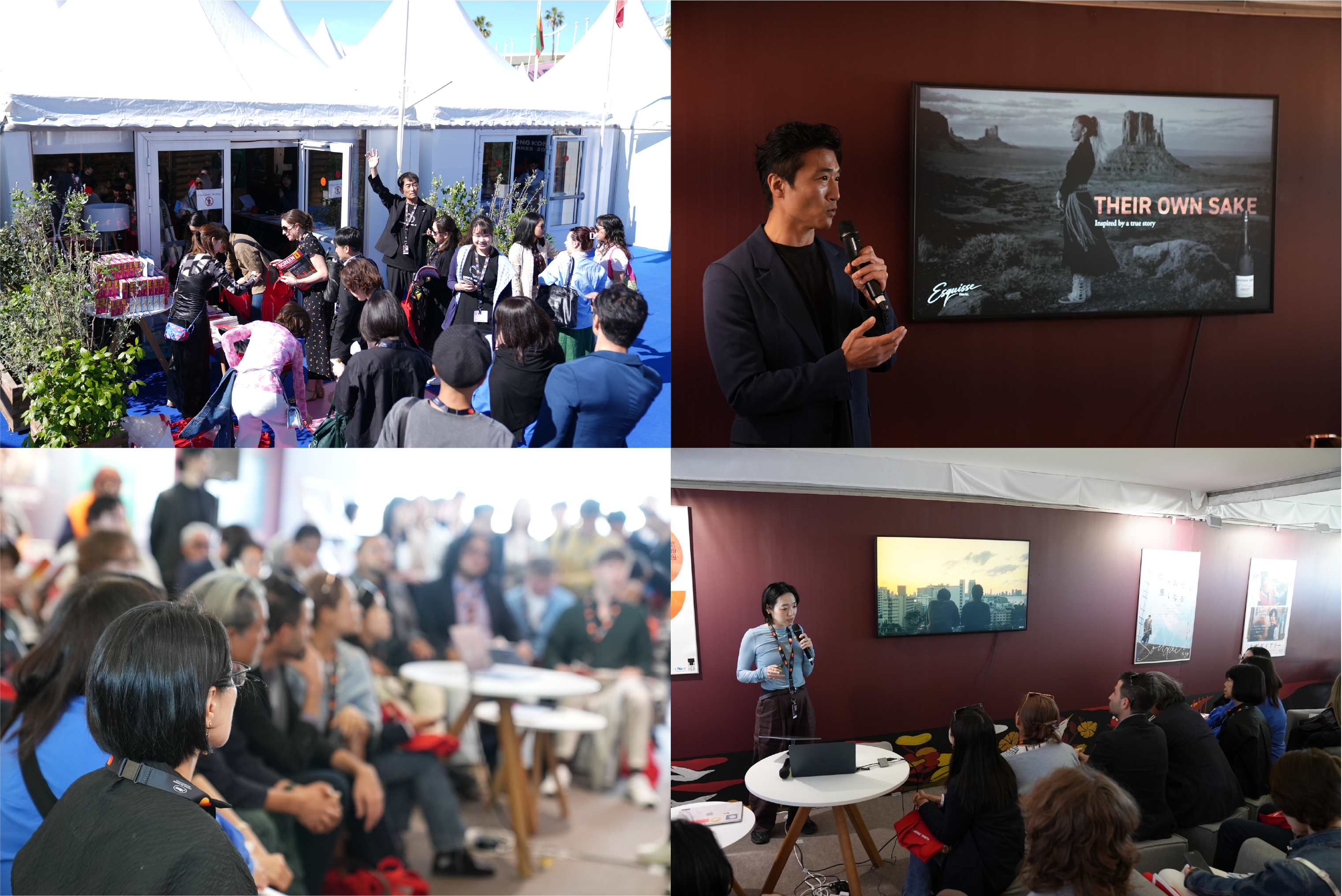 JAPAN PITCH presentation and networking scenes at Cannes