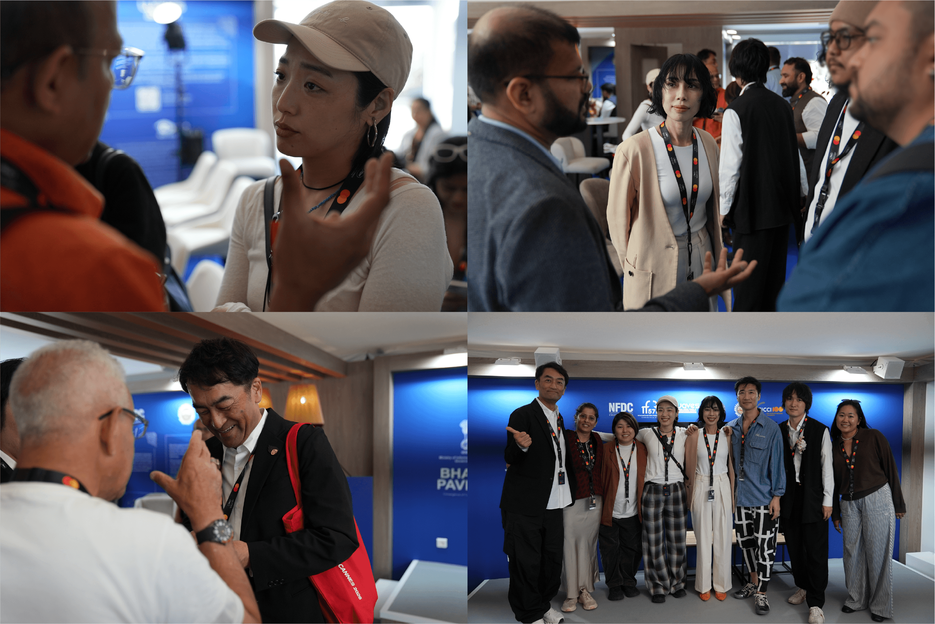 ATMOVIE GLOBAL TRACK fellows following their pitch session at the BHARAT Pavilion